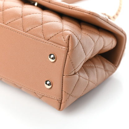 Chanel Caviar Quilted Mini Coco Handle Flap Brown 9 of 9
