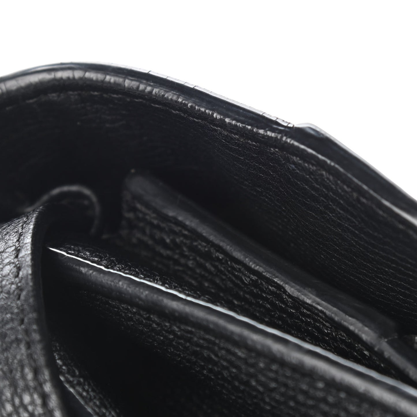 Grainy Calfskin Broguing Tassel Macken Crossbody Bag Black