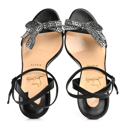 Christian Louboutin Kid Crystal Jewel Queen Sandals 40 Black 2 of 11