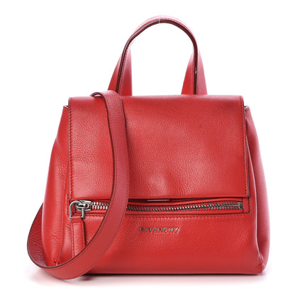Givenchy Waxy Grained Calfskin Mini Pandora Pure Flap Bag Medium Red 1 of 19