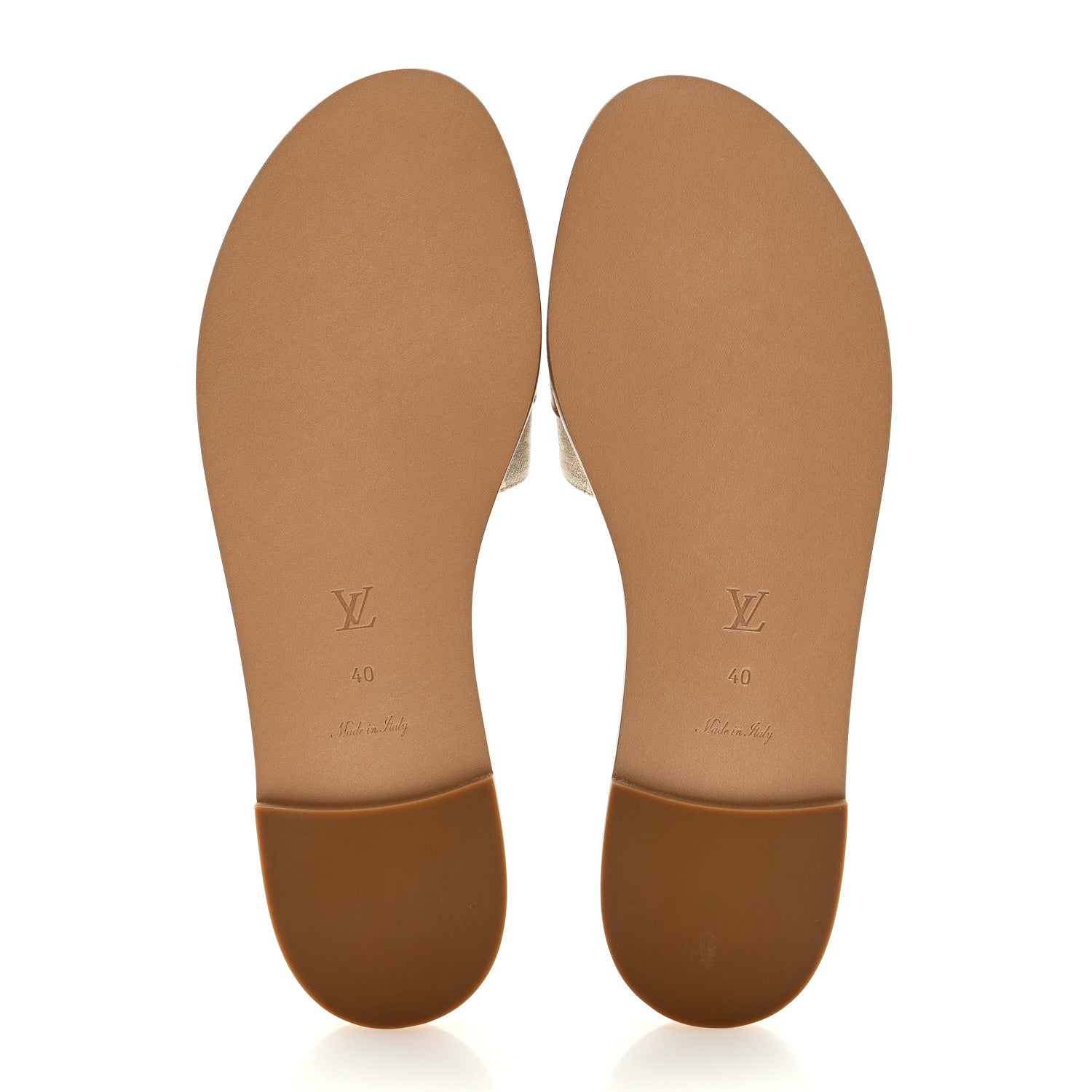 Louis Vuitton Monoglam Lock It Flat Mule 40 Gold 5 of 7
