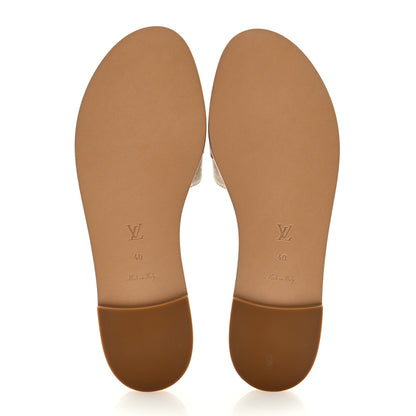 Louis Vuitton Monoglam Lock It Flat Mule 40 Gold 5 of 7