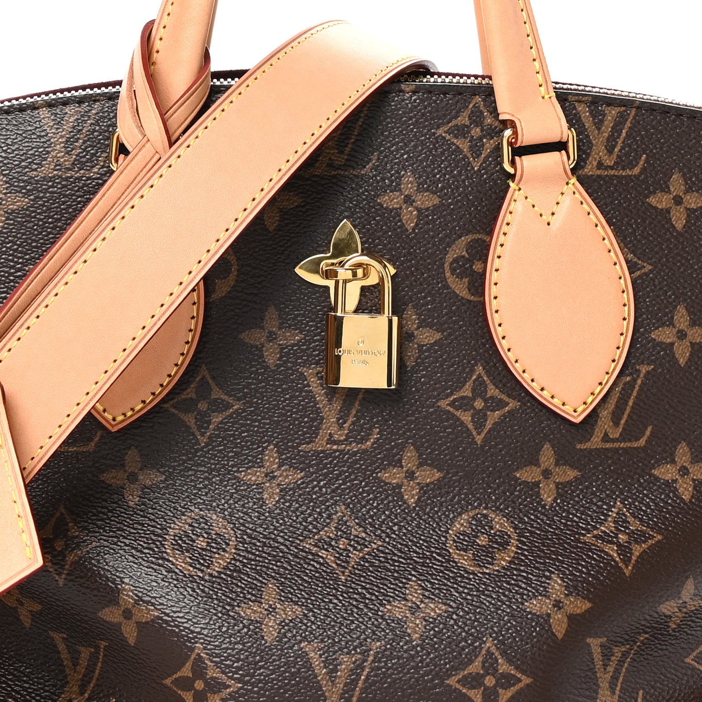 Monogram Flower Zipped Tote PM Beige