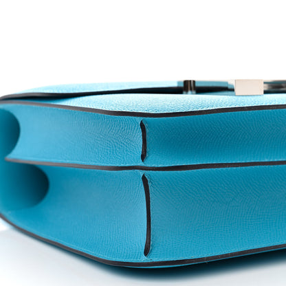 Hermes Epsom Enamel Constance 24 Bleu du Nord Rouge 9 of 10
