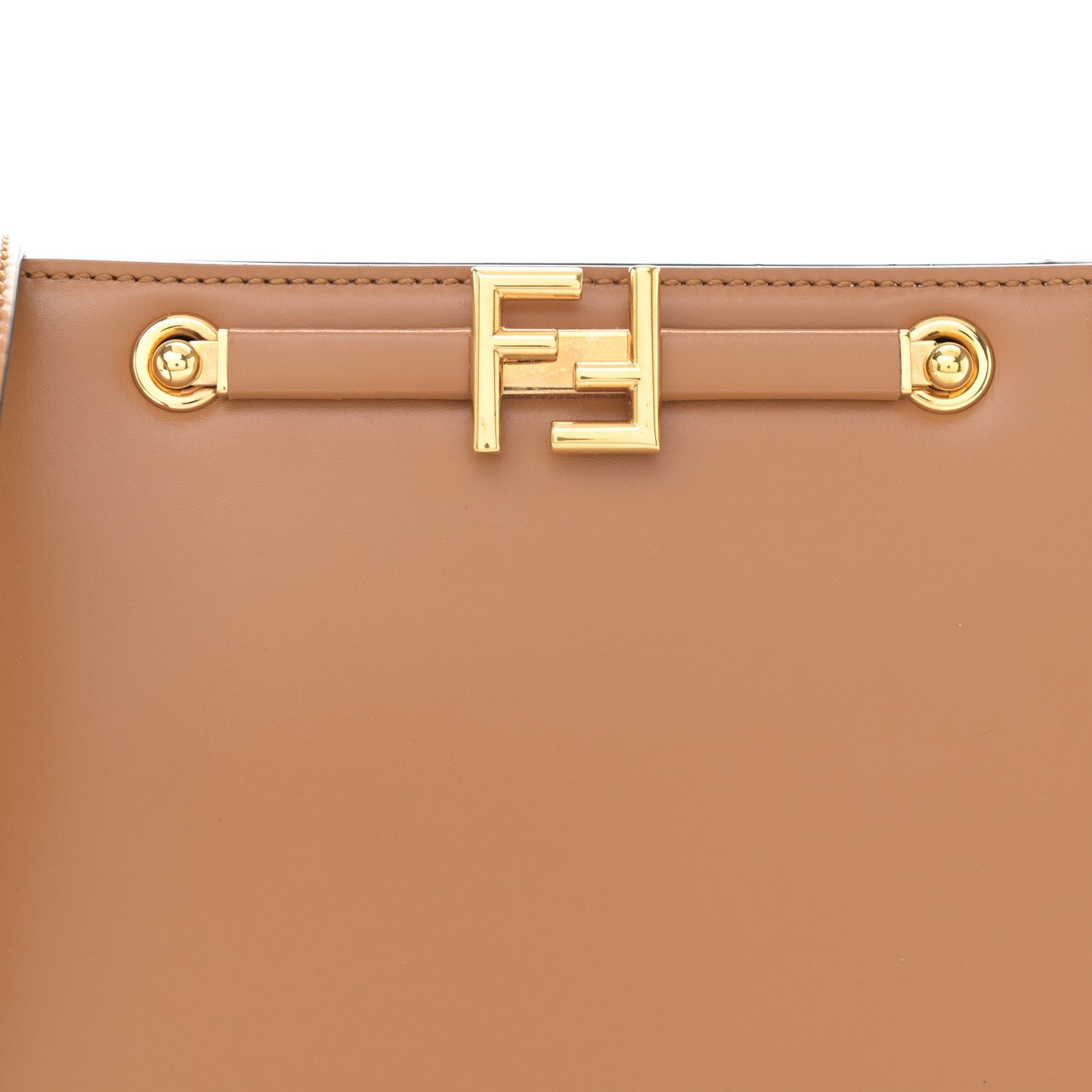 Vitello King Luxor Fendi Touch Shoulder Bag Caramello