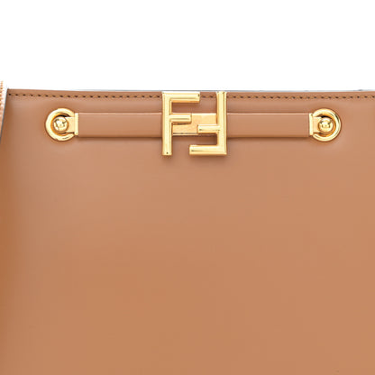 Fendi Vitello King Luxor Fendi Touch Shoulder Bag Caramello 8 of 10