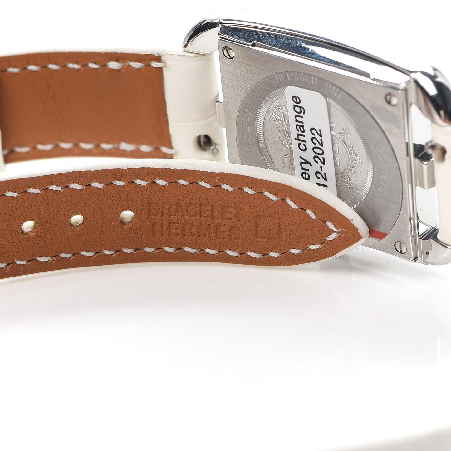 Stainless Steel Alligator 23mm Cape Cod Double Tour Quartz Watch Blanc