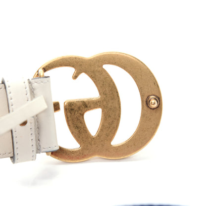 Gucci Nylon Calfskin Sylvie Web Double G 40mm Belt 110 44 Mystic White Hibiscus Red Maritime 9 of 10