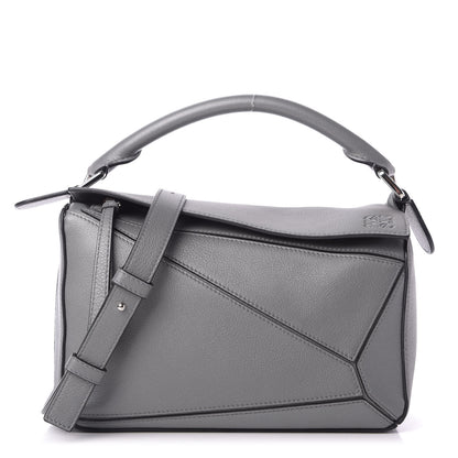 Loewe Calfskin Small Puzzle Bag Gunmetal 1 of 8