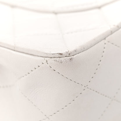 Chanel Lambskin Quilted Medium Double Flap White 12 of 20