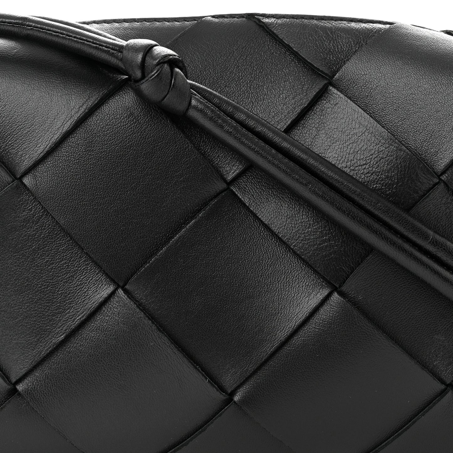 Lambskin Maxi Intrecciato Small Cassette Camera Bag Black