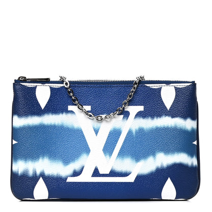 Louis Vuitton Monogram Giant Escale Double Zip Pochette Blue 1 of 6
