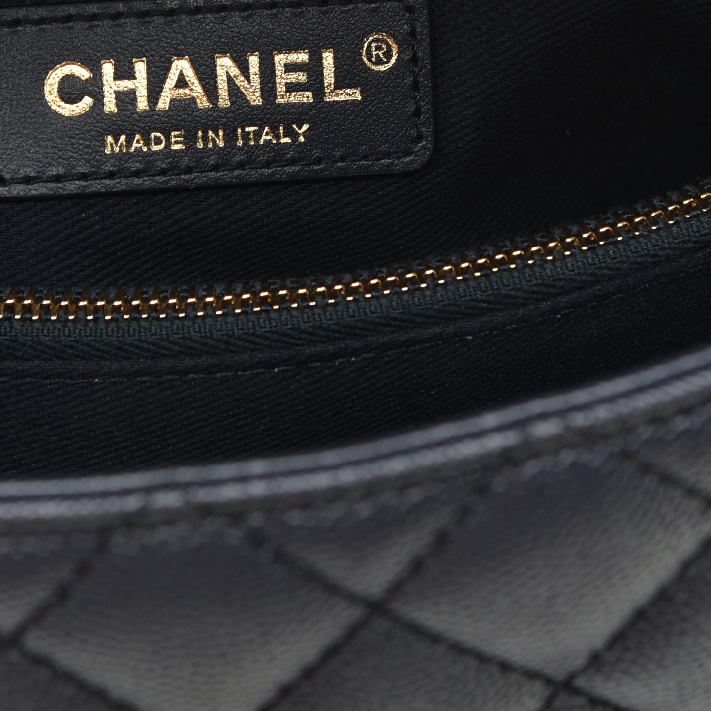 Caviar Quilted Medium Coco Handle Flap Navy Blue