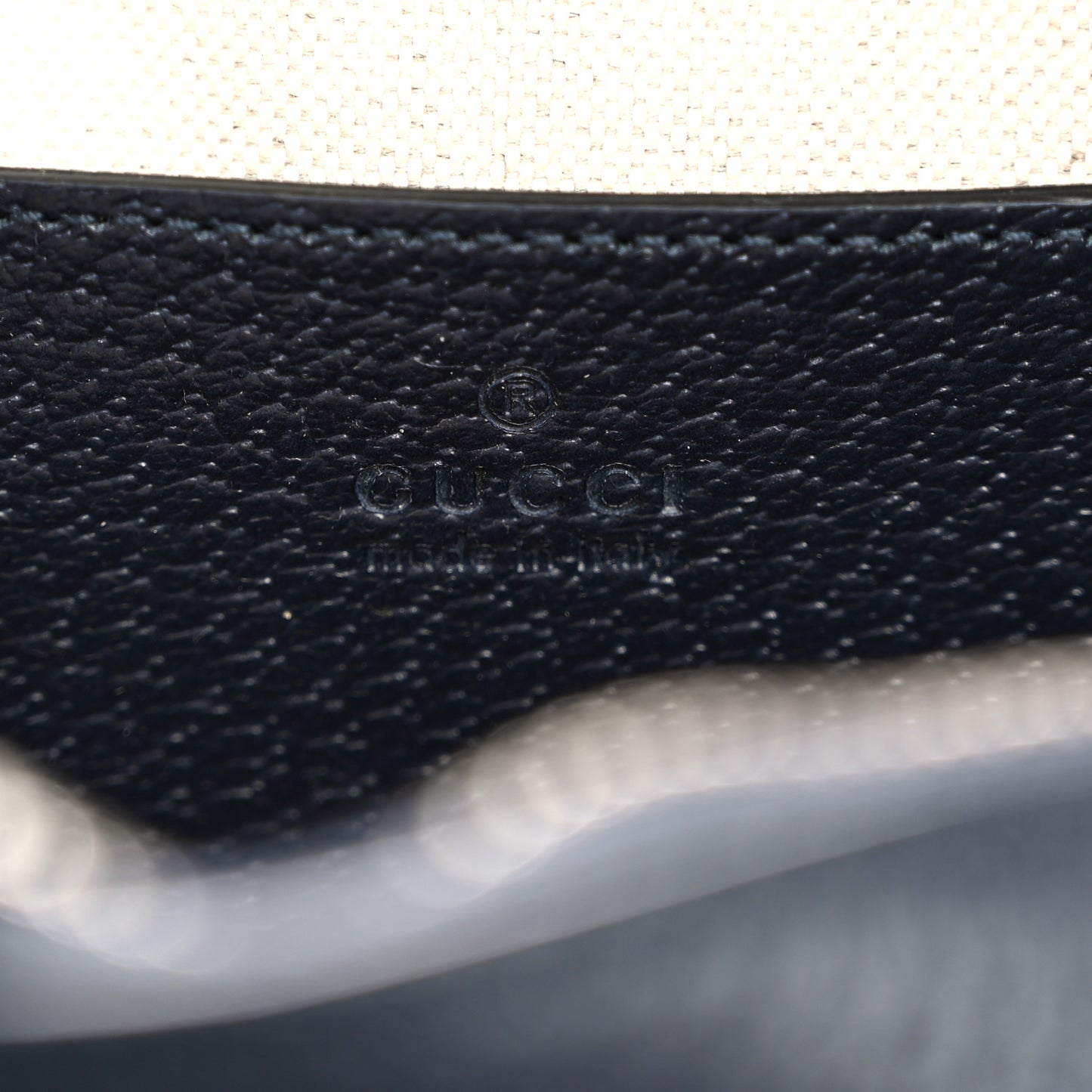 GG Supreme Monogram Textured Dollar Calfskin Web Small Ophidia Camera Bag Beige Blue