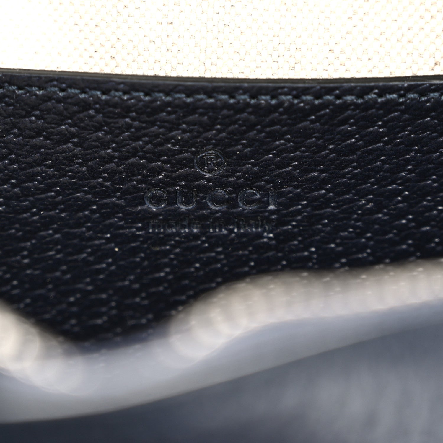Gucci GG Supreme Monogram Textured Dollar Calfskin Web Small Ophidia Camera Bag Beige Blue 6 of 12