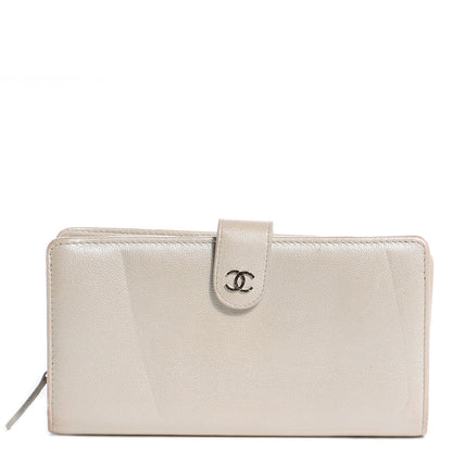 Chanel Caviar CC Long Wallet Pearl 1 of 7
