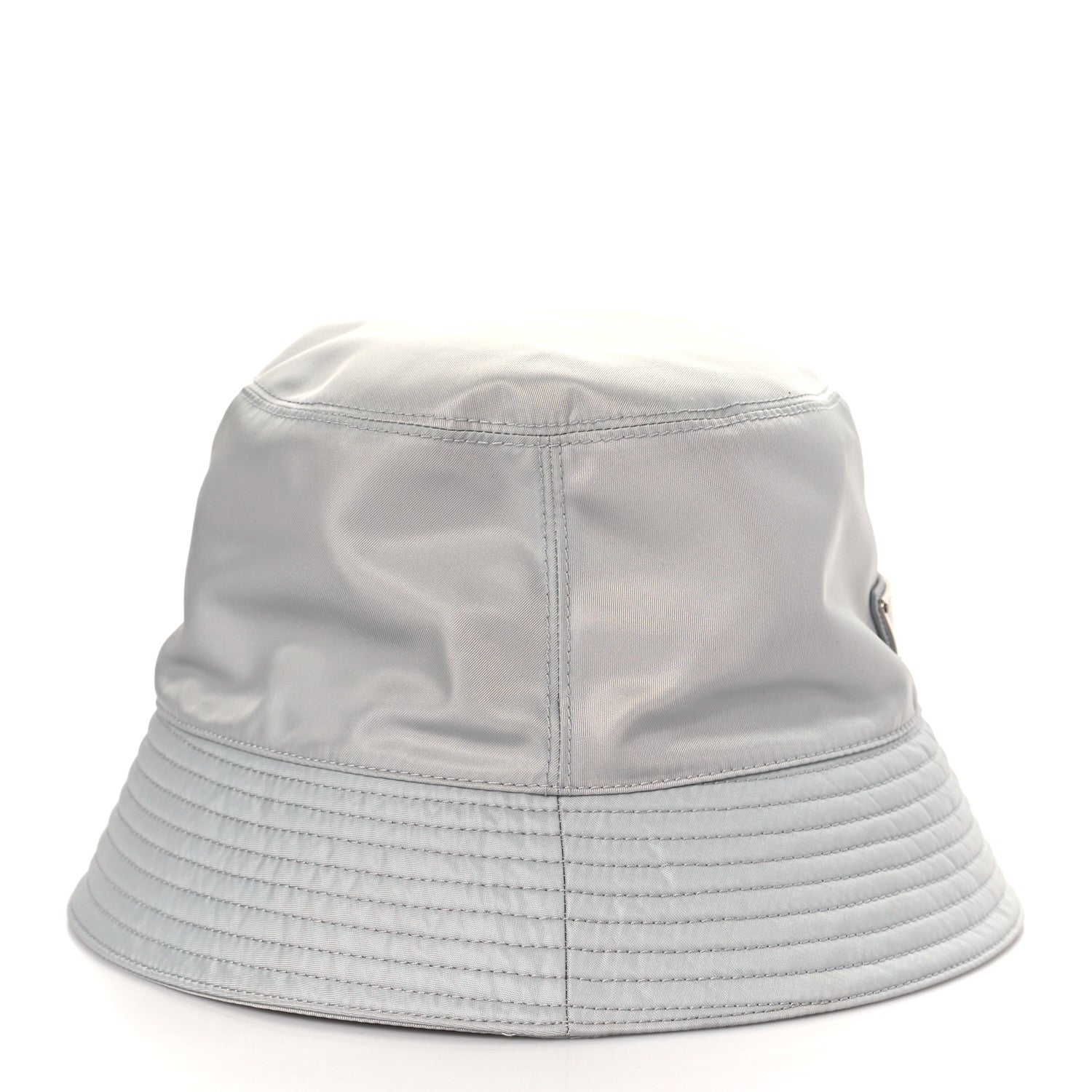 Prada Re-Nylon Metal Triangle Logo Womens Bucket Hat M Fiordaliso 5 of 7