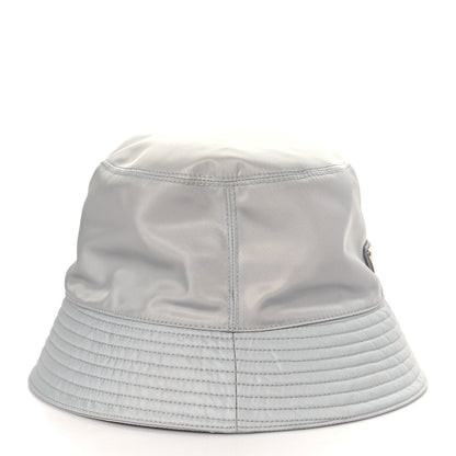 Prada Re-Nylon Metal Triangle Logo Womens Bucket Hat M Fiordaliso 5 of 7