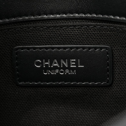 Chanel Calfskin Quilted CC Uniform Flap Belt Bag Black 6 of 10