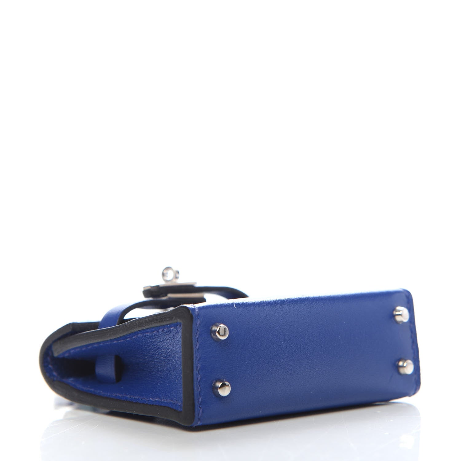 Hermes Tadelakt Mini Kelly Twilly Bag Charm Bleu Electrique 4 of 8