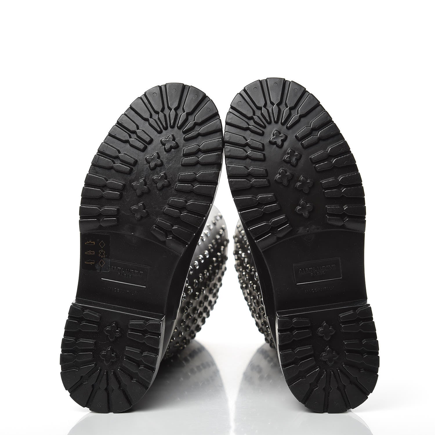 Saint Laurent Rubber Crystal Rain Boots 36 Black 5 of 8