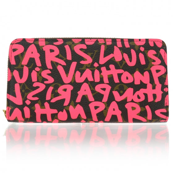 Monogram Graffiti Zippy Wallet Fuchsia
