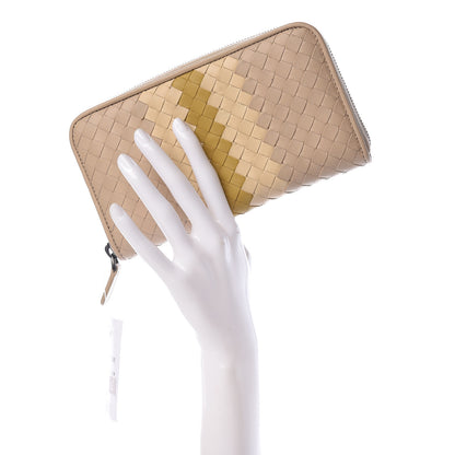 Bottega Veneta Nappa Intrecciato Zip Around Wallet Mink Multicolor 2 of 7