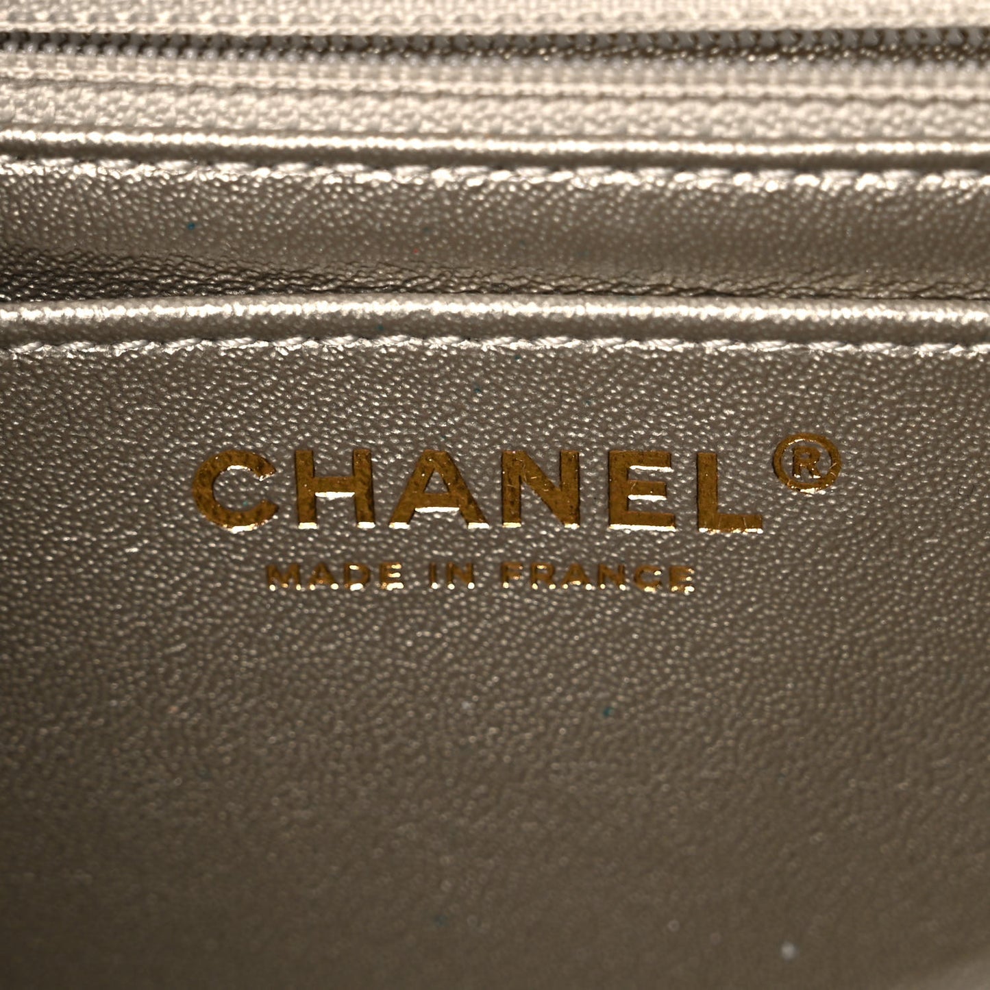 Metallic Aged Calfskin Quilted 2.55 Reissue Mini Flap Light Gold