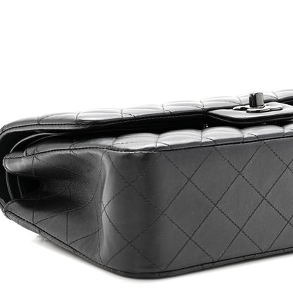 Chanel Lambskin Quilted Medium Double Flap So Black 9 of 10