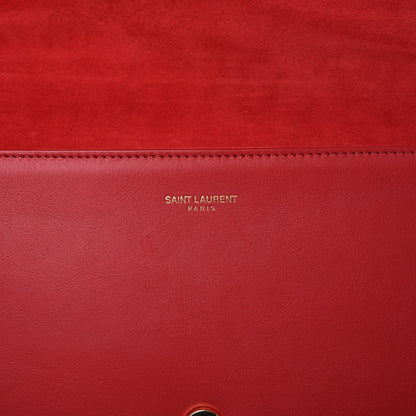 Saint Laurent Calfskin Classic Y Ligne Clutch Red 5 of 8
