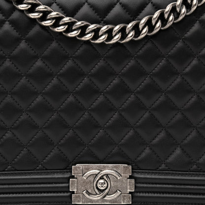 Chanel Lambskin Quilted Large Boy Flap Black 8 of 10