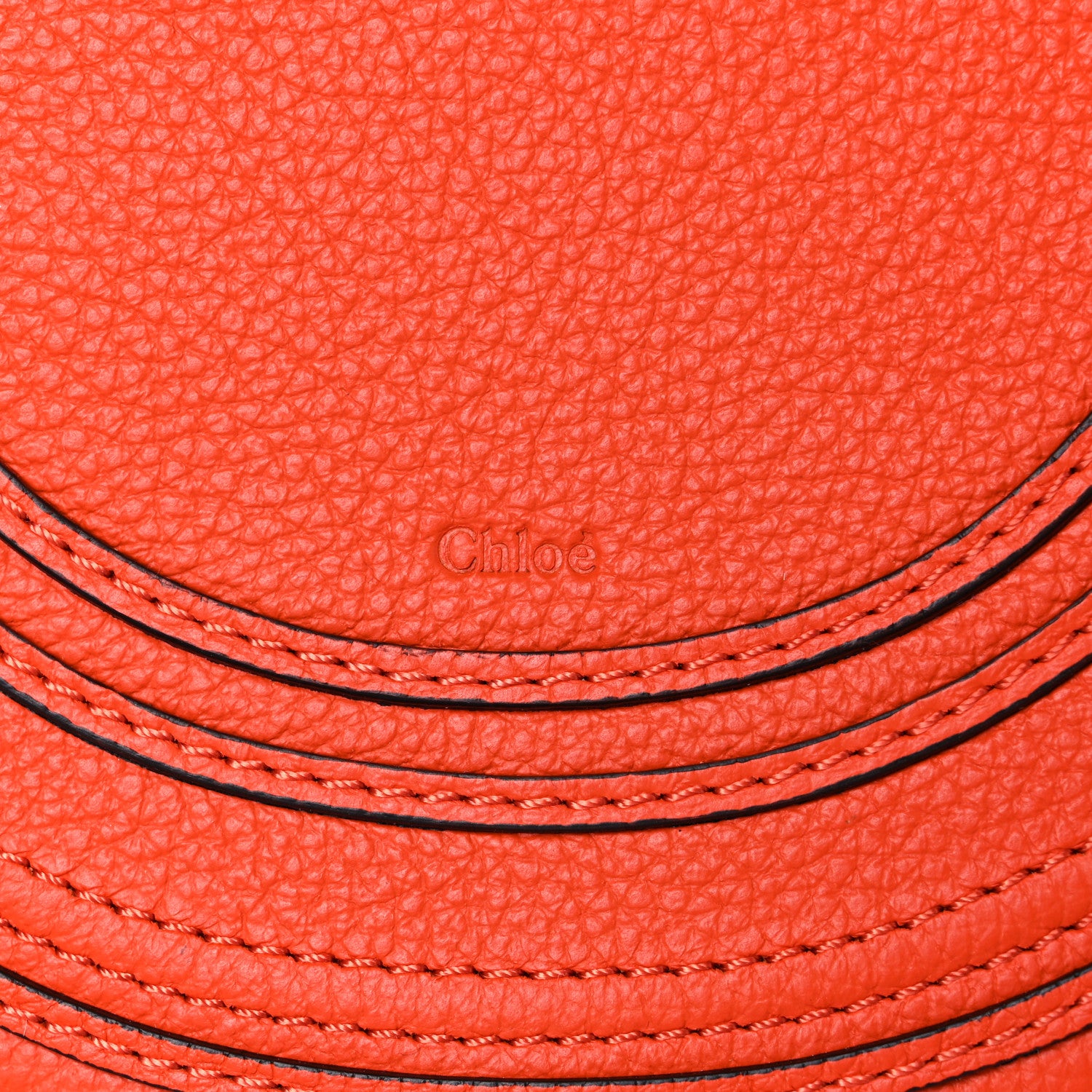 Chloe Raffia Calfskin Marcie Basket Small Marcie Round Crossbody Bag Orange Fizz 6 of 9