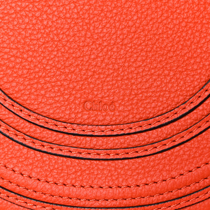 Chloe Raffia Calfskin Marcie Basket Small Marcie Round Crossbody Bag Orange Fizz 6 of 9
