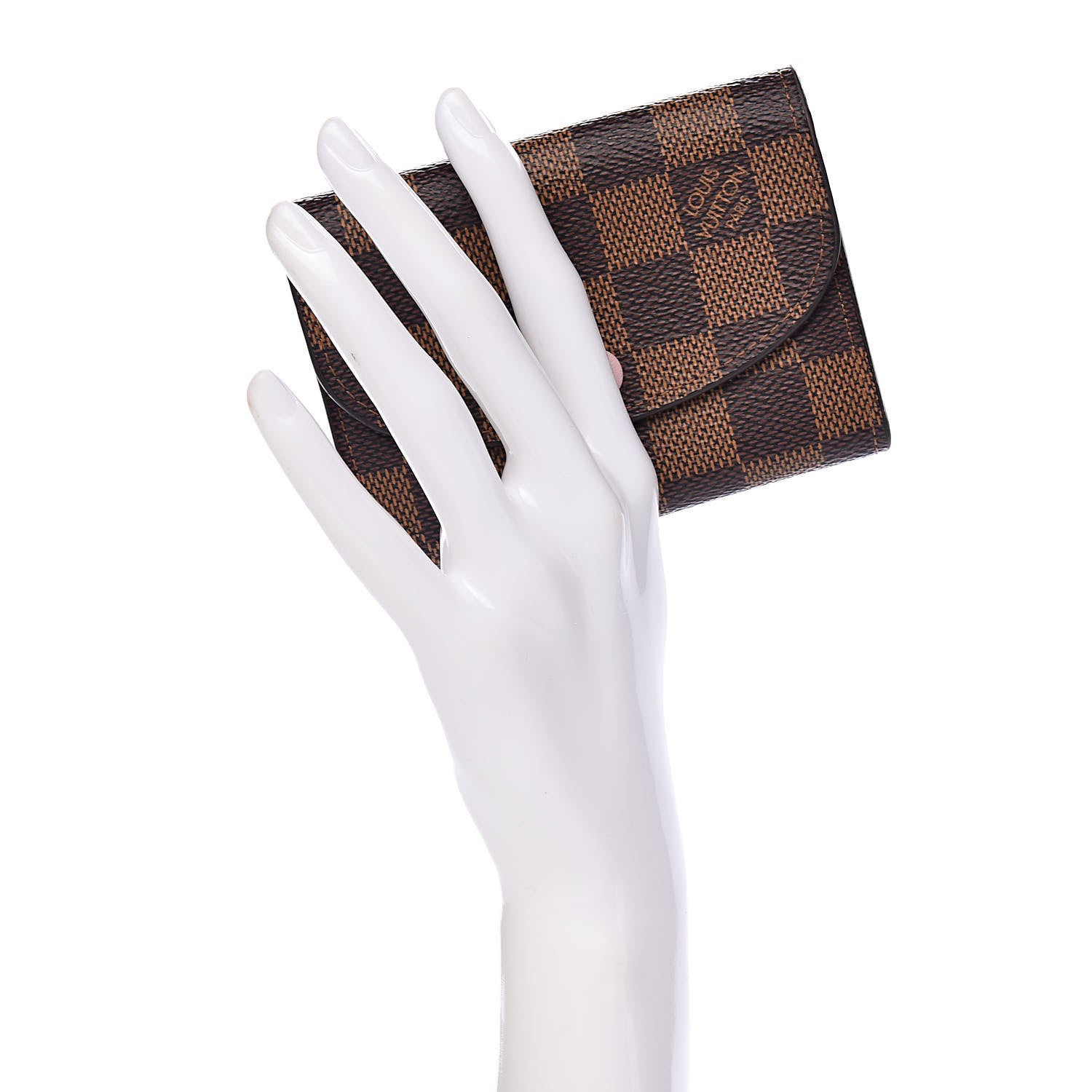 Louis Vuitton Damier Ebene Rosalie Coin Purse Rose Ballerine 2 of 7