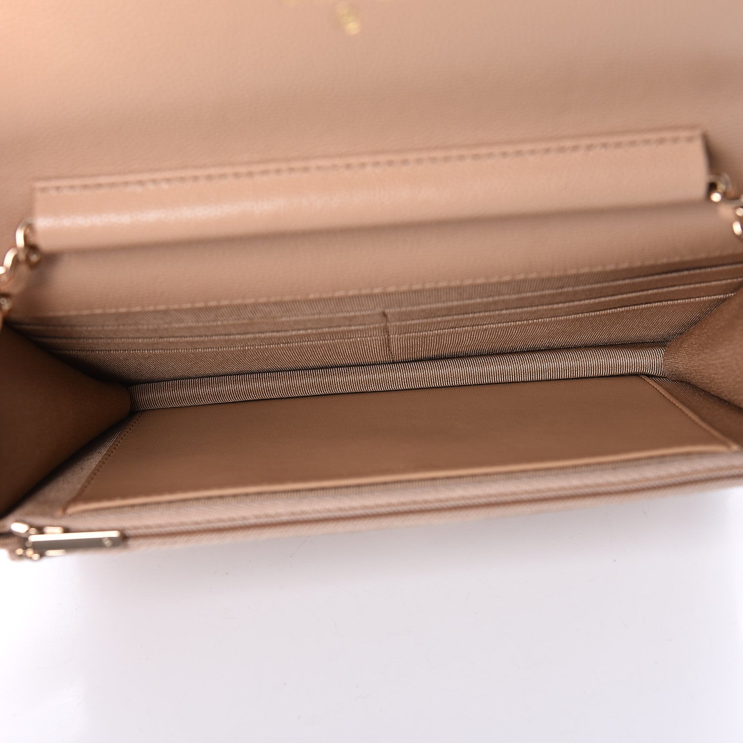 Chanel Caviar Quilted Wallet On Chain WOC Beige 7 of 12