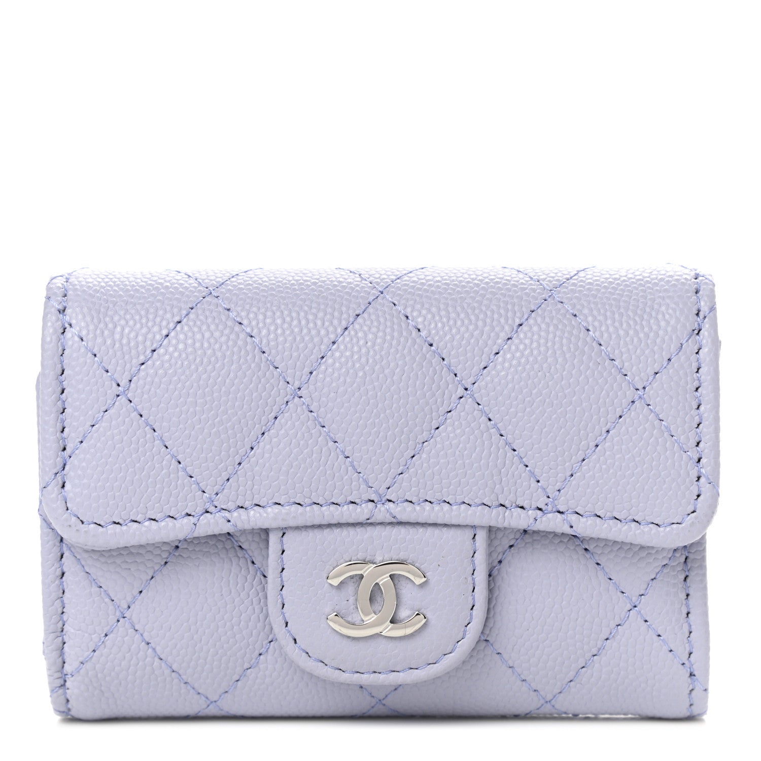 Chanel Caviar Quilted Classic 4 Key Holder Wallet Light Purple 1 of 7