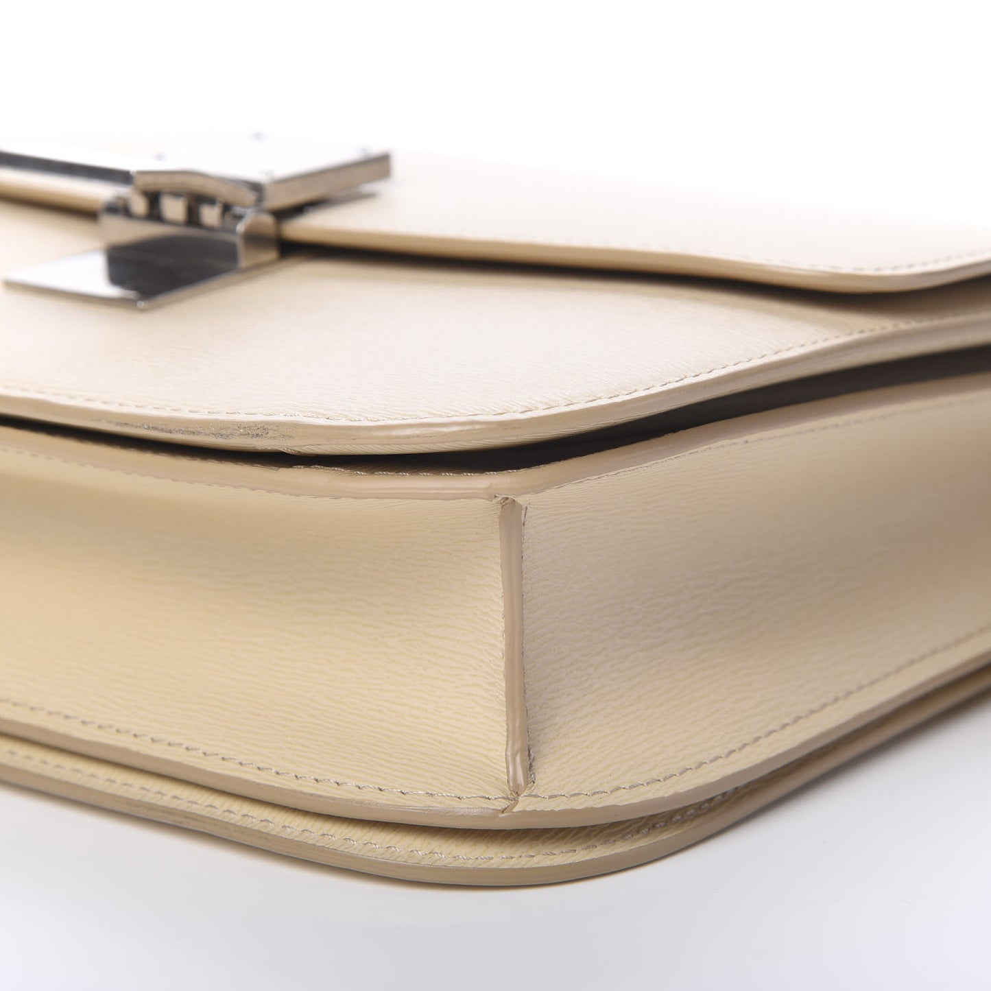 Liege Calfskin Medium Classic Box Flap Bag Linen