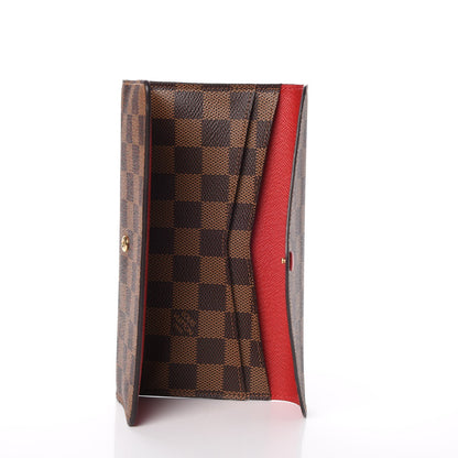 Louis Vuitton Damier Ebene Josephine Wallet Red 7 of 12