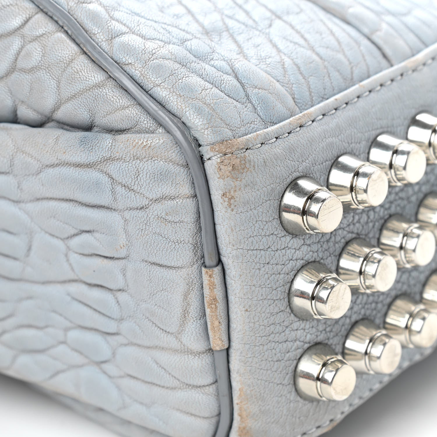 Alexander Wang Pebbled Lambskin Mini Rockie Carbon Rodhium Hardware 15 of 17