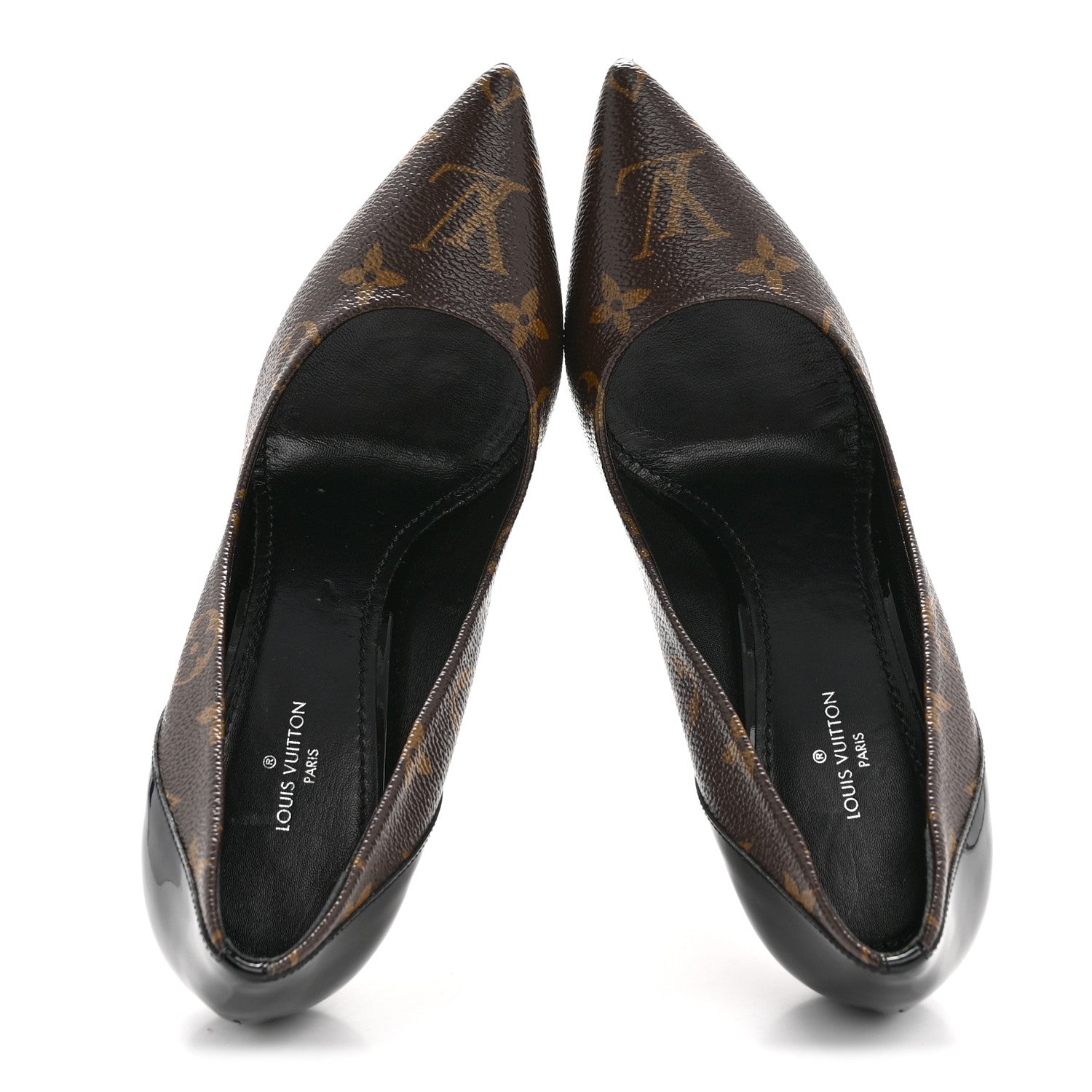 Louis Vuitton Monogram Cherie Pumps 37 Black 2 of 9