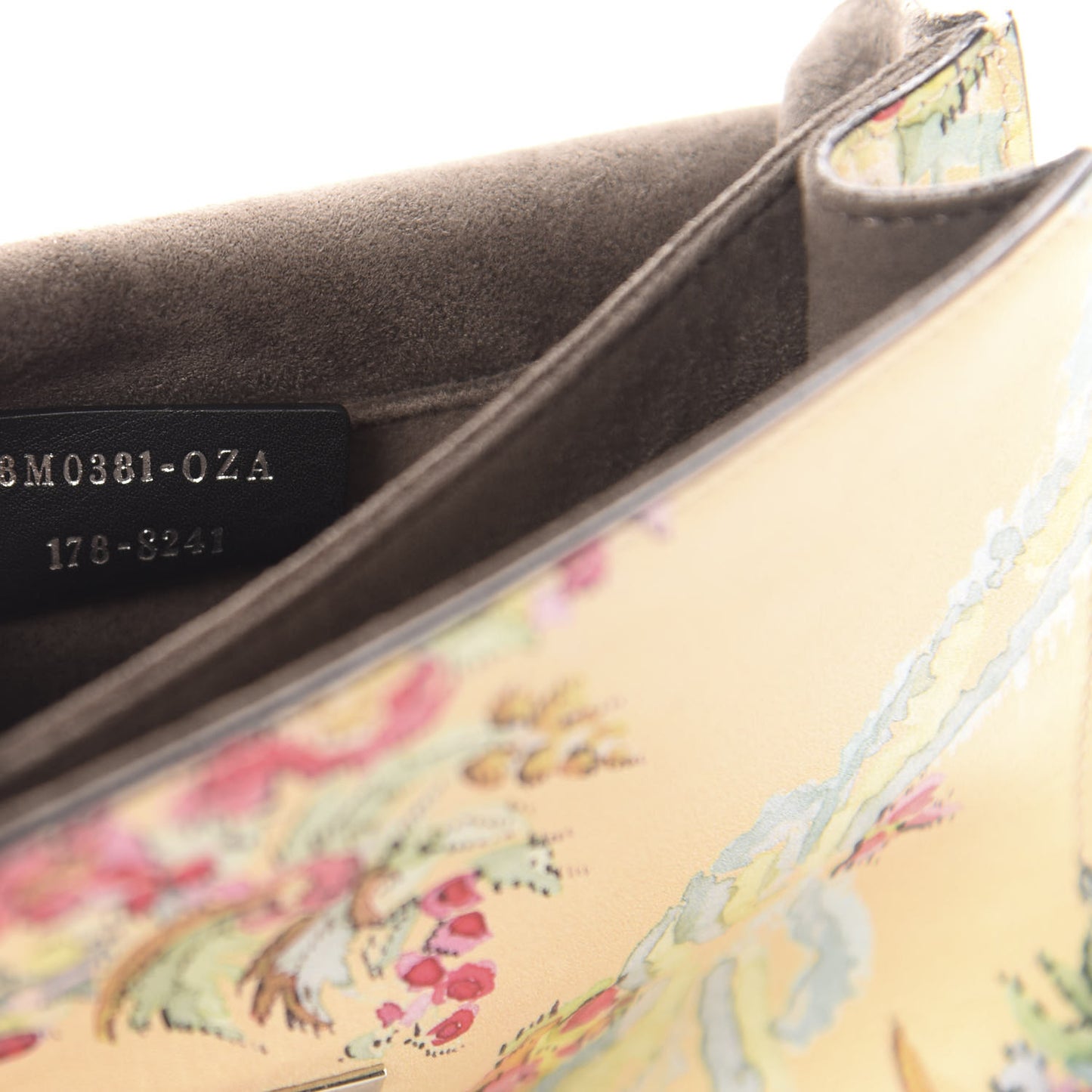 Vitello Marie Antoinette Print Scalloped Mix Studded Small Kan I Shoulder Bag Panna Multicolor