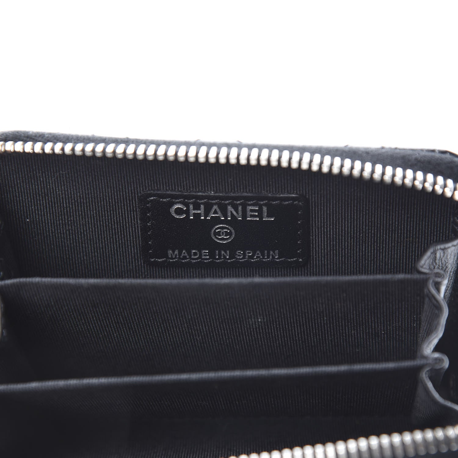 Chanel Patent Calfskin Quilted Zip Coin Purse Black 6 of 8