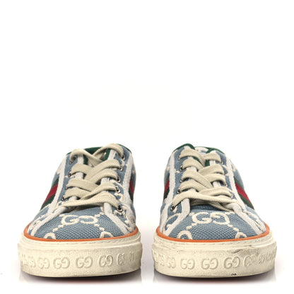 Gucci Cotton GG Monogram Web Womens 1977 Tennis Sneakers 37.5 Philod Ivory Mystic White 3 of 14