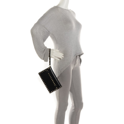 Valentino Garavani Nappa Small Rockstud Wristlet Clutch Black 2 of 7