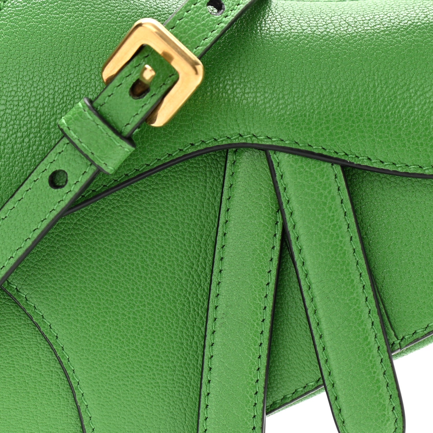 Christian Dior Goatskin Micro Saddle Bag Green 14 of 19
