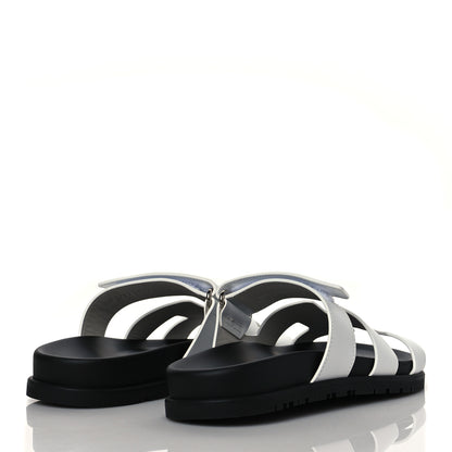 Hermes Calfskin Womens Chypre Sandals 36 White 4 of 9