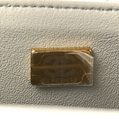 Chanel Lambskin Quilted Mini Rectangular Flap Grey 6 of 10
