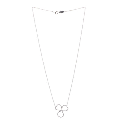 Tiffany Platinum Diamond Large Paper Flowers Pendant Necklace 2 of 6