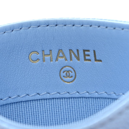 Chanel Caviar Quilted Card Holder Light Blue 6 of 10