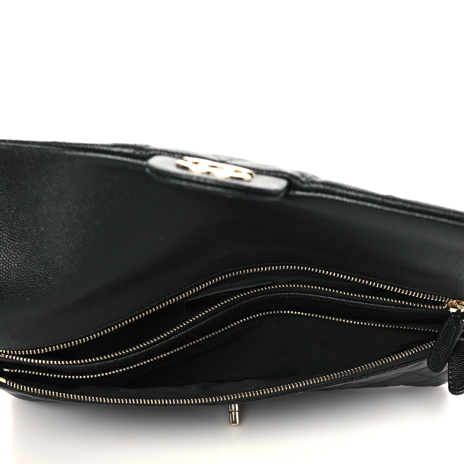 Chanel Caviar Quilted Flap Clutch Black 5 of 10